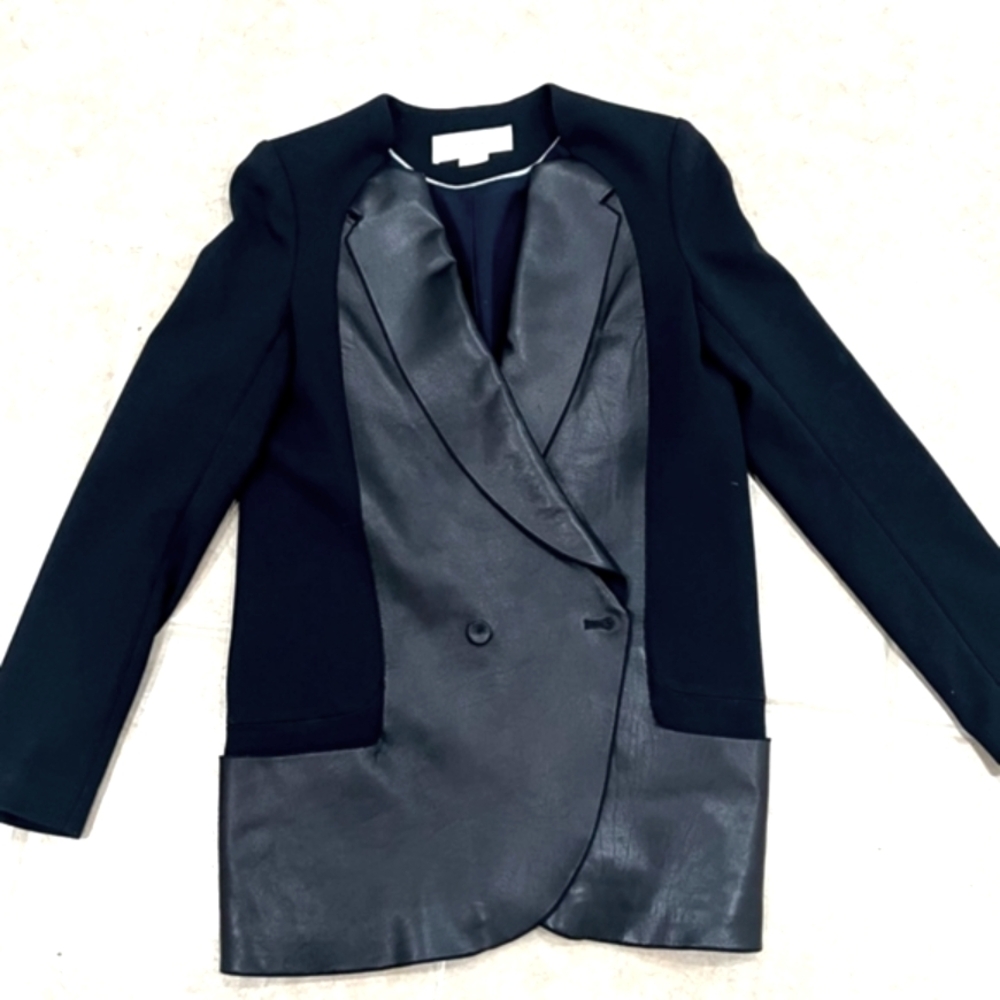 Designer Brand O2nd Combination Leather Jacket , XS/0